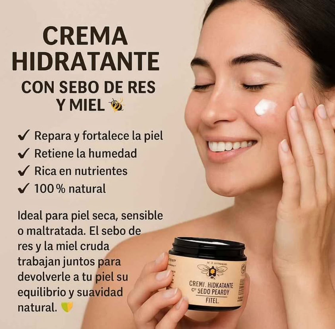 Crema de sebo res batido con mil