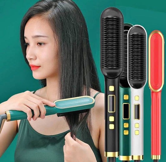 Cepillo Alisador de Cabello Eléctrico | Liso Perfecto en Minutos